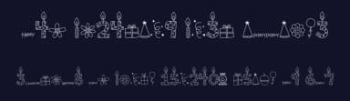MTF Birthday Bash Doodles by Miss Tiina Fonts - MTF — Dingbats Font — thumbnail 2
