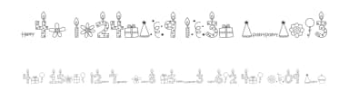 MTF Birthday Bash Doodles by Miss Tiina Fonts - MTF — Dingbats Font — thumbnail 1