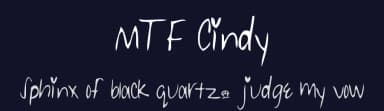 MTF Cindy by Miss Tiina Fonts - MTF — Script Handwritten Font — thumbnail 2