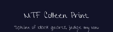 MTF Colleen Print by Miss Tiina Fonts - MTF — Script Handwritten Font — thumbnail 2