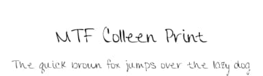 MTF Colleen Print by Miss Tiina Fonts - MTF — Script Handwritten Font — thumbnail 1