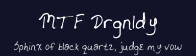 MTF Drgnldy by Miss Tiina Fonts - MTF — Script Handwritten Font — thumbnail 2