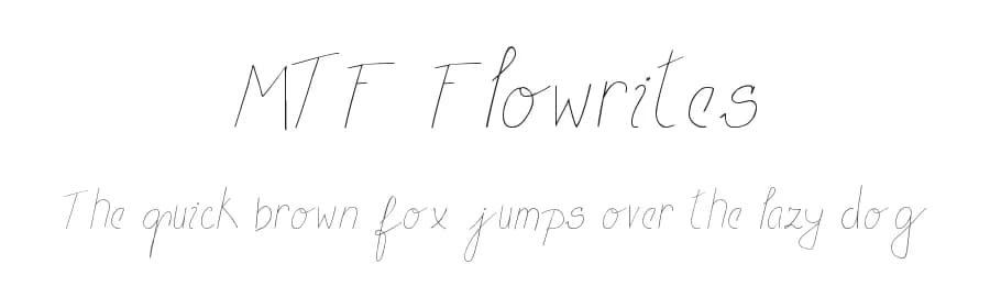MTF Flowrites by Miss Tiina Fonts - MTF — Script Handwritten Font