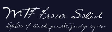 MTF Frozen Solid by Miss Tiina Fonts - MTF — Script Handwritten Font — thumbnail 2