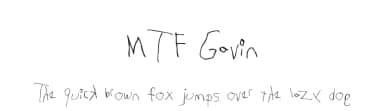 MTF Gavin by Miss Tiina Fonts - MTF — Script Handwritten Font — thumbnail 1