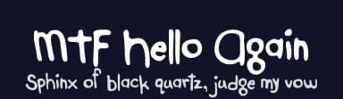 MTF Hello Again by Miss Tiina Fonts - MTF — Script Handwritten Font — thumbnail 2