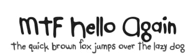 MTF Hello Again by Miss Tiina Fonts - MTF — Script Handwritten Font — thumbnail 1