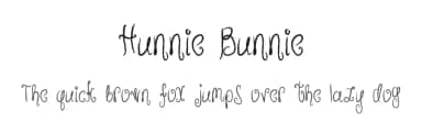 Hunnie Bunnie by Miss Tiina Fonts - MTF — Script Handwritten Font — thumbnail 1