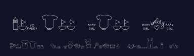 MTF Itty Bitty Baby by Miss Tiina Fonts - MTF — Dingbats Font — thumbnail 2