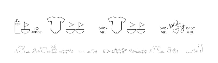 MTF Itty Bitty Baby by Miss Tiina Fonts - MTF — Dingbats Font