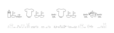 MTF Itty Bitty Baby by Miss Tiina Fonts - MTF — Dingbats Font — thumbnail 1
