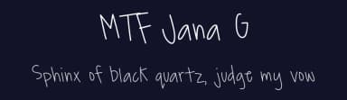 MTF Jana G by Miss Tiina Fonts - MTF — Script Handwritten Font — thumbnail 2