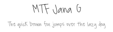 MTF Jana G by Miss Tiina Fonts - MTF — Script Handwritten Font — thumbnail 1