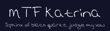 MTF Katrina by Miss Tiina Fonts - MTF — Script Handwritten Font — thumbnail 2