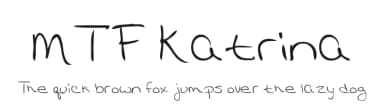 MTF Katrina by Miss Tiina Fonts - MTF — Script Handwritten Font — thumbnail 1