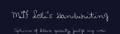 MTF Loli's Handwriting by Miss Tiina Fonts - MTF — Script Handwritten Font — thumbnail 2