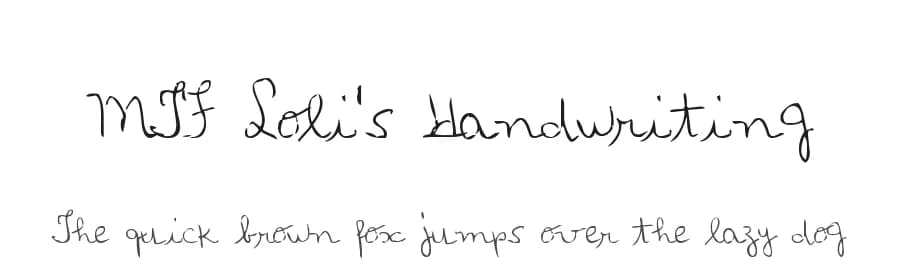 MTF Loli's Handwriting by Miss Tiina Fonts - MTF — Script Handwritten Font