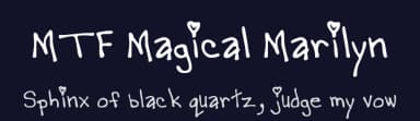 MTF Magical Marilyn by Miss Tiina Fonts - MTF — Script Handwritten Font — thumbnail 2
