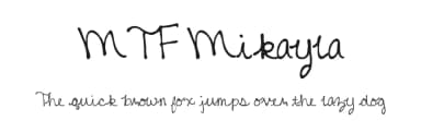 MTF Mikayla by Miss Tiina Fonts - MTF — Script Handwritten Font — thumbnail 1