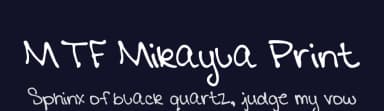 MTF Mikayla Print by Miss Tiina Fonts - MTF — Script Handwritten Font — thumbnail 2