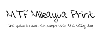 MTF Mikayla Print by Miss Tiina Fonts - MTF — Script Handwritten Font — thumbnail 1