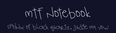 MTF Notebook by Miss Tiina Fonts - MTF — Script Handwritten Font — thumbnail 2