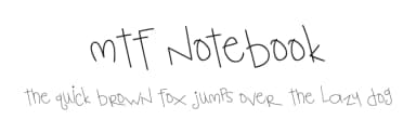 MTF Notebook by Miss Tiina Fonts - MTF — Script Handwritten Font — thumbnail 1