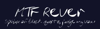 MTF Rever by Miss Tiina Fonts - MTF — Script Handwritten Font — thumbnail 2