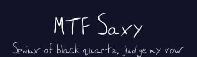 MTF Saxy by Miss Tiina Fonts - MTF — Script Handwritten Font — thumbnail 2