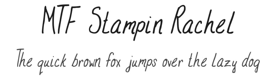 MTF Stampin Rachel by Miss Tiina Fonts - MTF — Script Handwritten Font