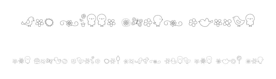 MTF Sweet Dings Nature by Miss Tiina Fonts - MTF — Dingbats Font