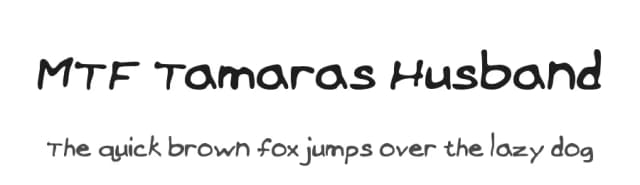 MTF Tamaras Husband by Miss Tiina Fonts - MTF — Script Handwritten Font