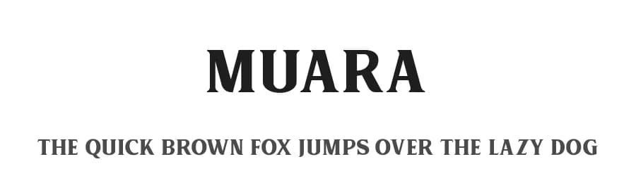 Muara by surotype — Serif Font