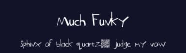 Much Funky by Xerographer Fonts — Script Handwritten Font — thumbnail 2
