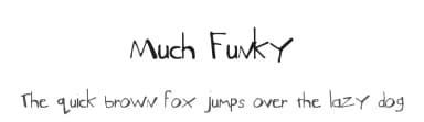Much Funky by Xerographer Fonts — Script Handwritten Font — thumbnail 1
