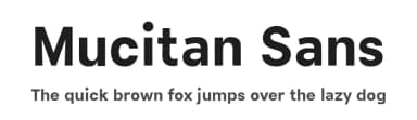 Mucitan Sans by Fitrah Type — Sans Serif Font — thumbnail 1