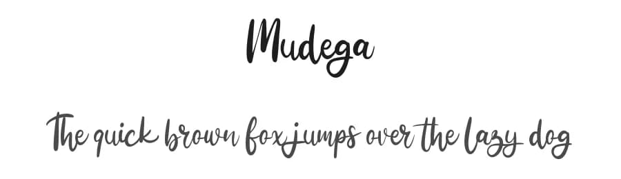 Mudega by Vunira Design — Script Handwritten Font