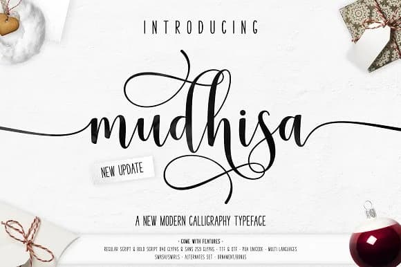 Mudhisa Font by barland — Script Handwritten Font