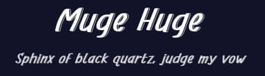 Muge Huge by Id: #6888964 — Script Handwritten Font — thumbnail 2