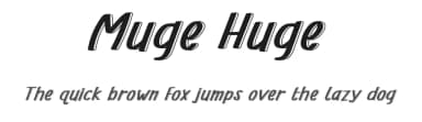 Muge Huge by Id: #6888964 — Script Handwritten Font — thumbnail 1
