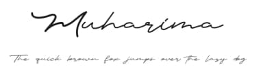 Muharima by Muharima Rasyid — Script Handwritten Font — thumbnail 1