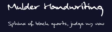 Mulder Handwriting by M.C. Mulder — Script Handwritten Font — thumbnail 2
