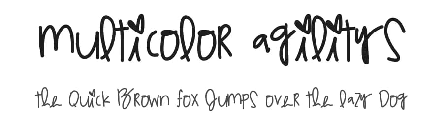 Multicolor Agilitys by Des Gomez — Script Handwritten Font — preview 1