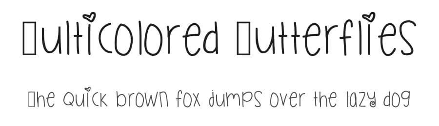 Multicolored Butterflies by Des Gomez — Script Handwritten Font