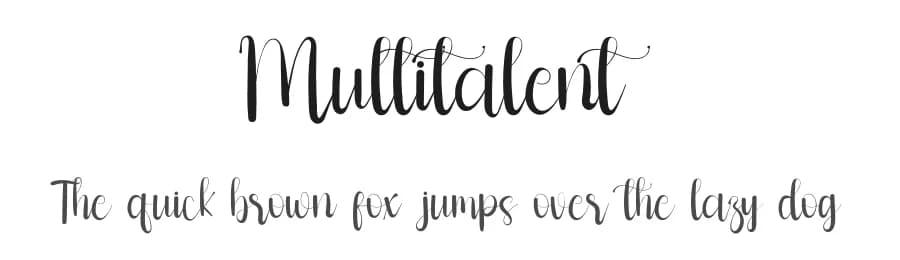 Multitalent by FreshtypeINK — Script Handwritten Font