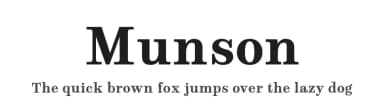 Munson by Paul Miller — Serif Font — thumbnail 1