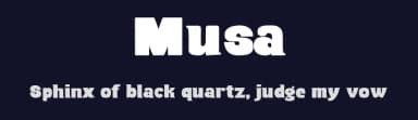 Musa by Fernando Carvente — Sans Serif Font — thumbnail 2