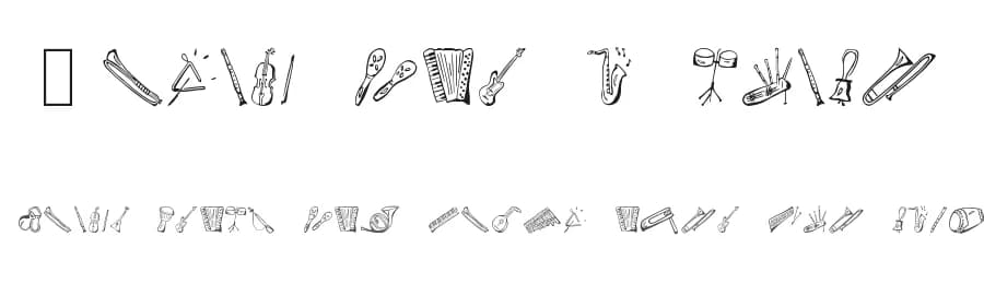 Music for a while by Fraternet — Dingbats Font