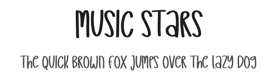 Music Stars by Scratchones — Script Handwritten Font