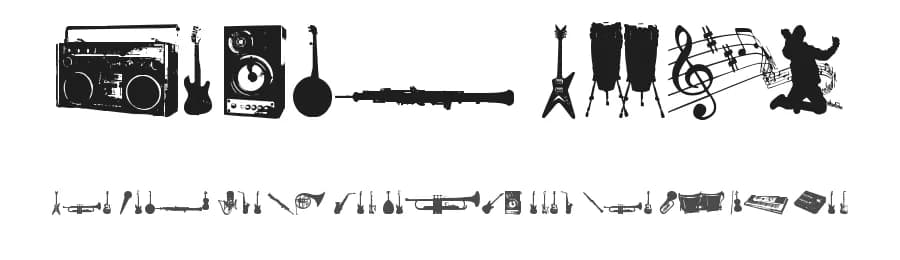 Music TFB by zanatlija — Dingbats Font